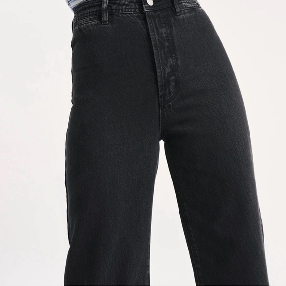 Rolla’s High Rise Wide-Leg Black Wash Jeans - Picture 3 of 12